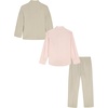 image:imageNautica Boys 4piece Suit Set with Dress Shirt Tie Jacket and PantsKhaki Linen