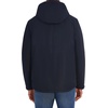 image:imageNautica Mens Hooded Rain Jacket  Water Resistant Insulated Zip Front Coastal CoatBlack