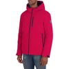 image:imageNautica Mens Hooded Rain Jacket  Water Resistant Insulated Zip Front Coastal CoatRed