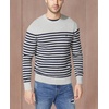 image:imageNautica Mens Mens Stripe Knit SweaterGrey Heather