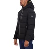 image:imageNautica Mens Midweight Faux Memory Puffer Jacket Adjustable Hood Insulated Quilted Winter CoatBlack Ink