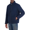 image:imageNautica Mens Midweight Quilted Jacket  Stretch Water Resistant Zip Front CoatNavy