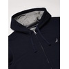 image:imageNautica Mens Nautica Mens Anchor Fleece Fullzip HoodieTrue Navy