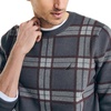 image:imageNautica Mens Nautica Navtech Plaid Jacquard Crewneck SweaterCarbon