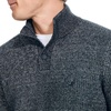 image:imageNautica Mens Nautica Sustainably Crafted Waffle MockNeck SweaterCharcoal Heather