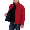 image:imageNautica Mens Reversible Quilted Puffer Jacket Midweight Mechanical Stretch Winter CoatNvyRed