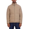 image:imageNautica Mens Reversible Quilted Puffer Jacket Midweight Mechanical Stretch Winter CoatTaupe
