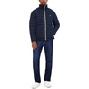 image:imageNautica Mens Reversible Quilted Puffer Jacket Midweight Mechanical Stretch Winter CoatTaupe