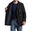 image:imageNautica Mens Wool Blend Peacoat  DoubleBreasted Winter Coat Regular Big amp Tall SizesBlack