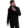 image:imageNautica Mens Wool Blend Peacoat  DoubleBreasted Winter Coat Regular Big amp Tall SizesBlackb