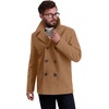 image:imageNautica Mens Wool Blend Peacoat  DoubleBreasted Winter Coat Regular Big amp Tall SizesCamel