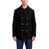 image:imageNautica Mens Wool Blend Peacoat  DoubleBreasted Winter Coat Regular Big amp Tall SizesRaven