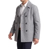 image:imageNautica Mens Wool Blend Peacoat  DoubleBreasted Winter Coat Regular Big amp Tall SizesSatin Grey