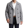 image:imageNautica Mens Wool Blend Peacoat  DoubleBreasted Winter Coat Regular Big amp Tall SizesSatin Grey