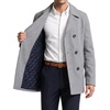 image:imageNautica Mens Wool Blend Peacoat  DoubleBreasted Winter Coat Regular Big amp Tall SizesSatin Grey