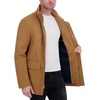 image:imageNautica Mens Wool Jacket  Diamond Quilted Lining Polyfill Insulation Snap amp Zip ClosureCaviar Black