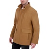 image:imageNautica Mens Wool Jacket  Diamond Quilted Lining Polyfill Insulation Snap amp Zip ClosureCaviar Black
