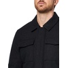 image:imageNautica Mens Wool Jacket  Diamond Quilted Lining Polyfill Insulation Snap amp Zip ClosureCharcoal