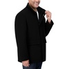 image:imageNautica Mens Wool Jacket  Diamond Quilted Lining Polyfill Insulation Snap amp Zip ClosureOnyx