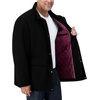 image:imageNautica Mens Wool Jacket  Diamond Quilted Lining Polyfill Insulation Snap amp Zip ClosureOnyx