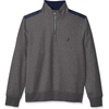 image:imageNAUTICA mens Solid 14 Zip Fleece SweatshirtCharcoal Heather