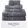 image:imageNautica  Cotton Hand Fingertip amp Bath Towel Set 6 Pack TowelsOceane Grey
