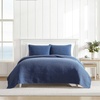 image:imageNautica  Queen Quilt Set Lightweight Bedding 3Piece SetSeashore Stitch Navy
