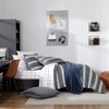 image:imageNautica  Queen Size Comforter Set with Matching ShamCraver BlackWhite