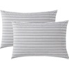 image:imageNautica  Standard Cotton Percale Pillowcase Set 2PackColeridge Stripe Charcoal