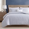 image:imageNautica  Twin Duvet Cover Set with Shams Cotton Button ClosureBeaux Stripe Blue