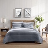 image:imageNautica  Twin Reversible 100 Cotton Quilt Set with Coordinating ShamMedium GreyDark GreyWhite
