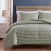 image:imageNautica  TwinTwin XL Size Comforter Set with Matching ShamPark Stripe Sage Green