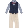 Khaki/Navy/Red
