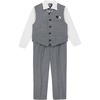 image:imageNautica Baby Boys 4piece Suit Set with Dress Shirt Vest Pants and TieLight Grey Deco Sharkskin