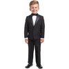 image:imageNautica Boys 4Piece Tuxedo Suit Set with Jacket Pants Dress Shirt amp Bow Tie for Weddings amp Special OccasionsBlack Tuxedo
