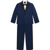 image:imageNautica Boys 4Piece Tuxedo Suit Set with Jacket Pants Dress Shirt amp Bow Tie for Weddings amp Special OccasionsBlue Tuxedo