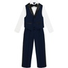 image:imageNautica Boys 4piece Formal Suit Set with Vest Pants Collared Dress Shirt and TieBright Blue Tuxedo