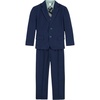 image:imageNautica Boys 4piece Suit Set with Dress Shirt Tie Jacket and PantsDark Blue Sharkskin