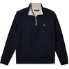 image:imageNautica Mens 14 Zip Pieced Fleece SweatshirtNavy