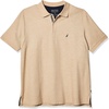 image:imageNautica Mens Big and Tall Classic Fit Short Sleeve Solid Performance Deck Polo ShirtCoastal Camel Heather