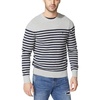 image:imageNautica Mens Mens Stripe Knit SweaterGrey Heather