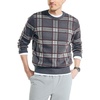 image:imageNautica Mens Nautica Navtech Plaid Jacquard Crewneck SweaterCarbon