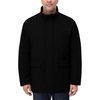 image:imageNautica Mens Wool Jacket  Diamond Quilted Lining Polyfill Insulation Snap amp Zip ClosureOnyx