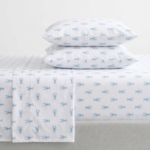 image:imageNautica  Cooling Twin Sheet Set with Fitted Sheet amp PillowcaseNantucket Lobster Ocean Breeze Blue