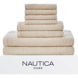 image:imageNautica  Cotton Hand Fingertip amp Bath Towel Set 6 Pack TowelsOasis Beige