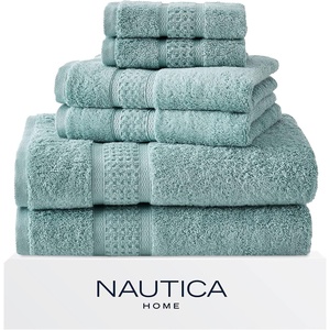 image:imageNautica  Cotton Hand Fingertip amp Bath Towel Set 6 Pack TowelsOceane Turquoise