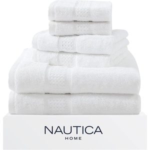 image:imageNautica  Cotton Hand Fingertip amp Bath Towel Set 6 Pack TowelsOceane White