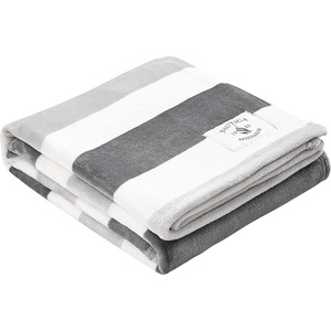 image:imageNautica  Fleece Throw Blanket Soft Blanket for Couch or Bed 50 x 60Awning Stripe GreyWhite