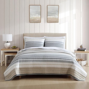 image:imageNautica  Queen Quilt Set with Shams Lightweight BeddingDover Beige