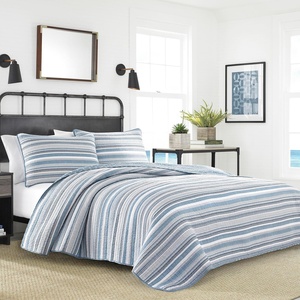 image:imageNautica  Queen Quilt Set with Shams Lightweight BeddingFullQueen